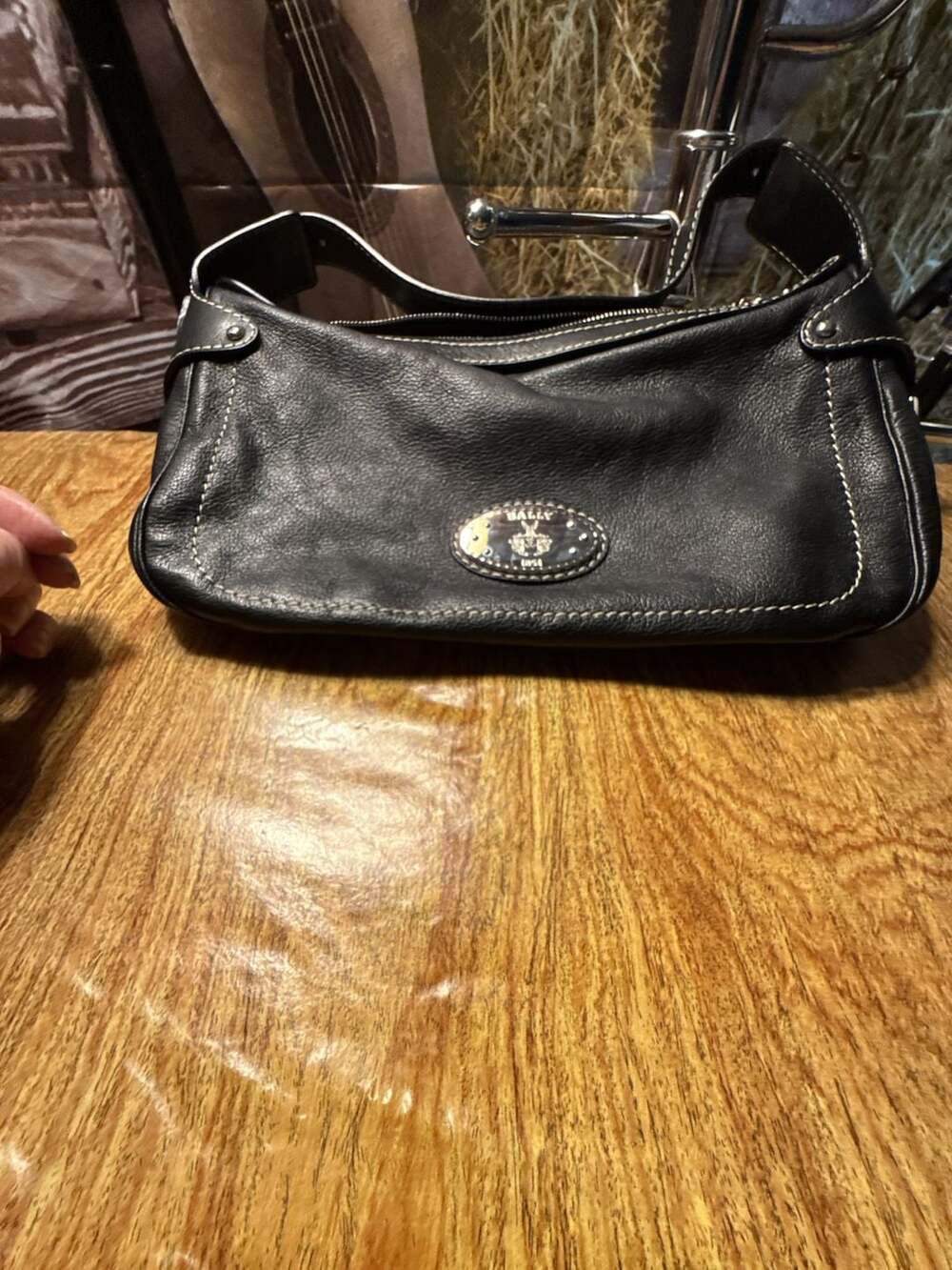 Bally Black Leather Small Shoulder Bag